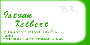 istvan kelbert business card